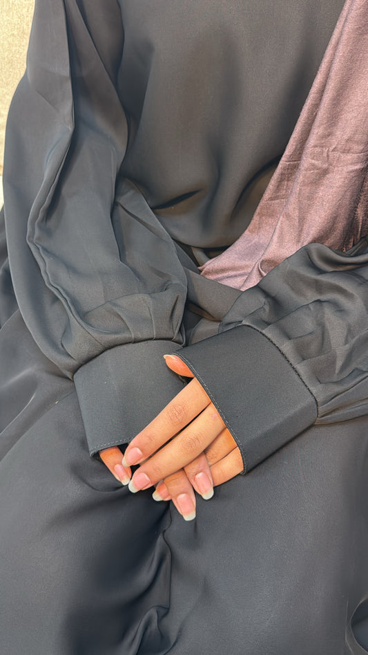 Cuffed sleeved abaya