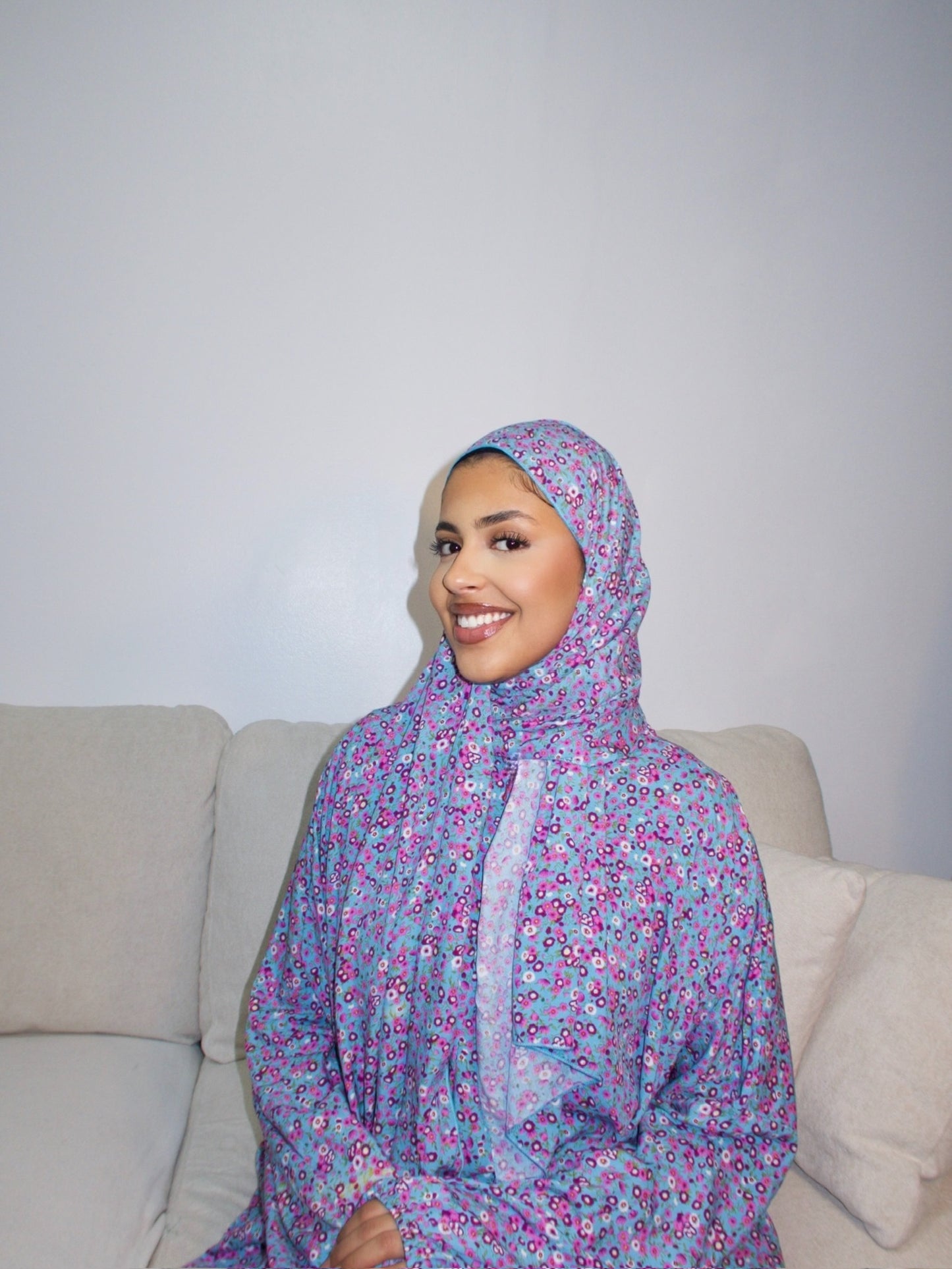 Blue prayer abaya - Balqiis collection